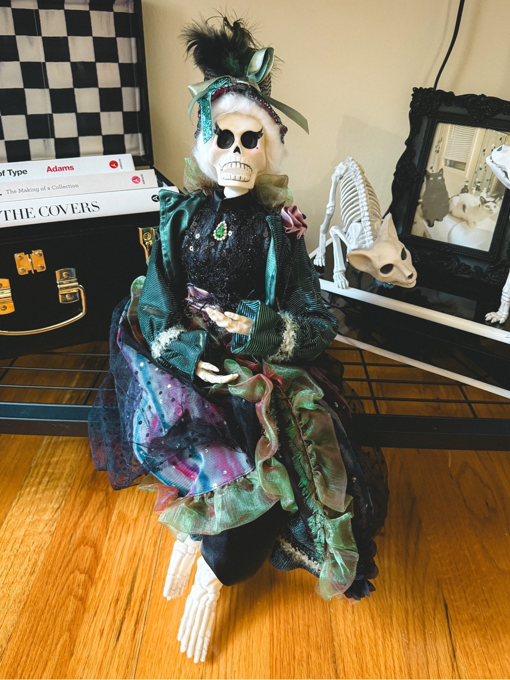 Halloween Witch Skeleton Decor